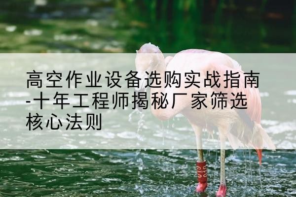 玉树剪叉式升降机厂家-高空作业设备选购实战指南-十年工程师揭秘厂家筛选核心法则